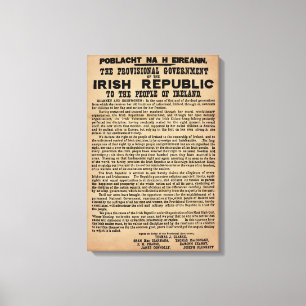 Irish Proclamation Leinwand (Original Copy)