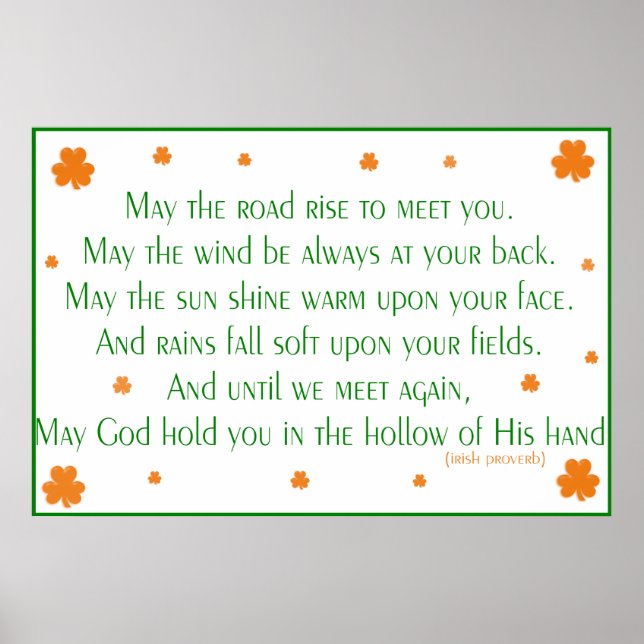 Irish Proverb 2 Print Poster (Vorne)