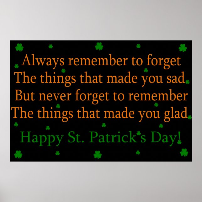 Irish Proverb 3 - Print Poster (Vorne)