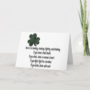 Irish Proverb 3 St. Patrick's Day Grußkarte Karte
