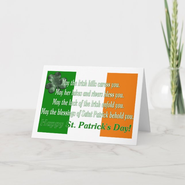 Irish Proverb 5 St. Patrick's Day Grußkarte Karte (Vorderseite)