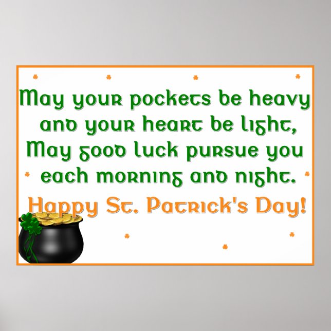 Irish Proverb 6 Print Poster (Vorne)