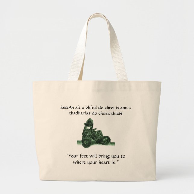 Irish Proverb Bag Jumbo Stoffbeutel (Vorne)