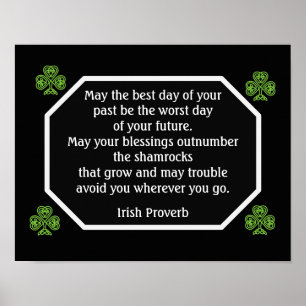 Irish Proverb - Best Day - Art Print Poster