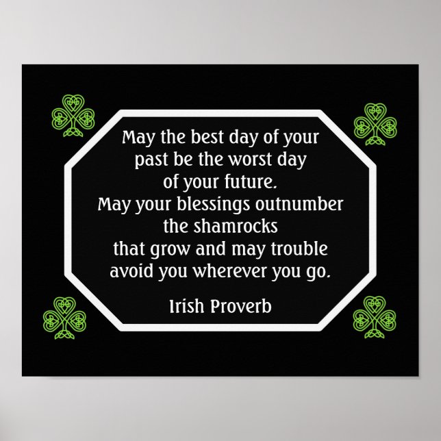 Irish Proverb - Best Day - Art Print Poster (Vorne)