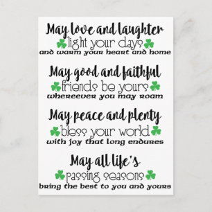 Irish Proverb Blessing Postkarte