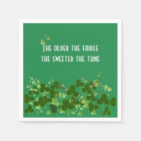 Irish Proverb on Green mit Kleeblättern
