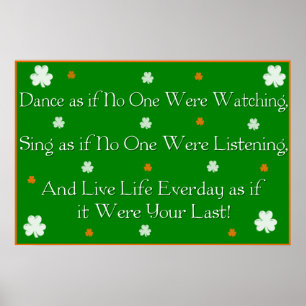 Irish Proverb Print Poster
