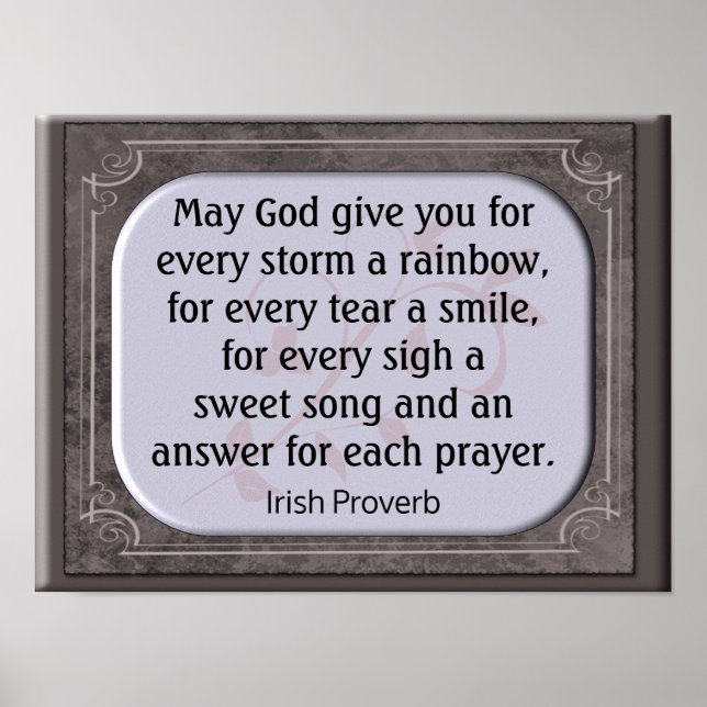 Irish Proverb — Print Poster (Vorne)