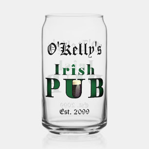 Irish Pub Bar Pint Beer Can Glass Trinkbehälter Dosenglas