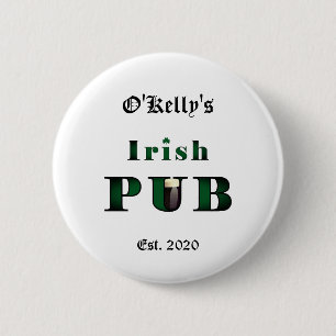 Irish Pub Bar Tavern Button Button
