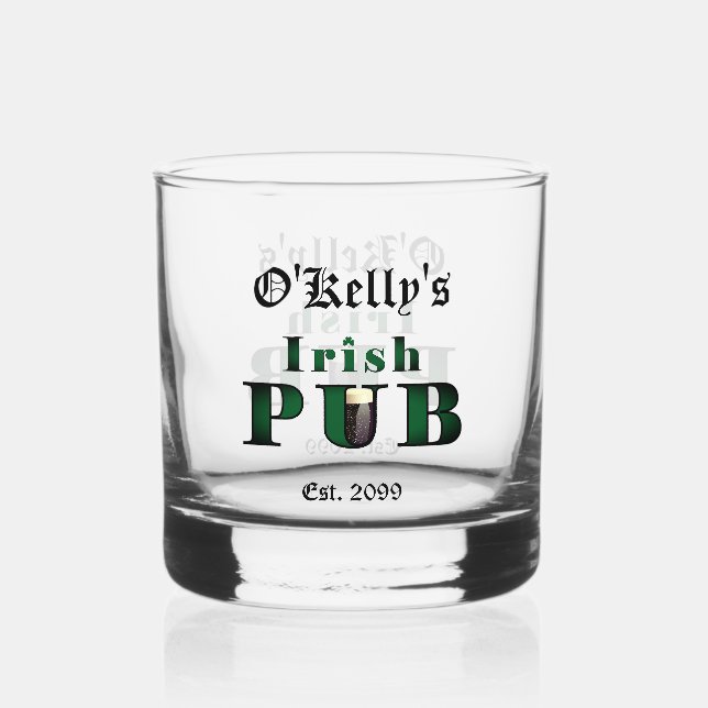 Irish Pub Bar Whiskey Rocks Glass Trinkbehälter Whiskyglas (Vorderseite)