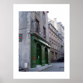 Irish Pub in St. Malo, Frankreich Poster