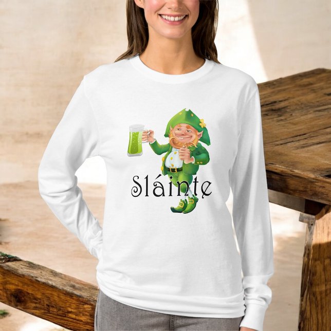 "Irish pub leprechaun green beer Slainte T-Shirt (Von Creator hochgeladen)