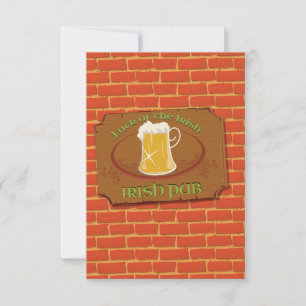 Irish Pub-Schild Einladung