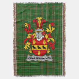 Irish Quartermaines Coat of Arms Familienwappen Ir Decke