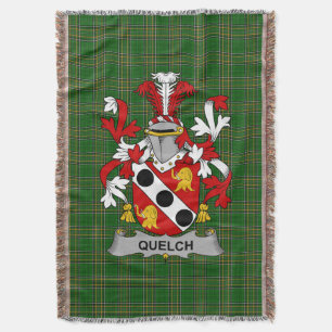 Irish Quelch Coat of Arms Familienwappen Irland Decke