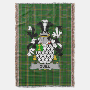 Irish Quill Coat of Arms Familienwappen Irland Decke
