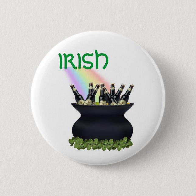 Irish Rainbow Beer Button (Vorderseite)