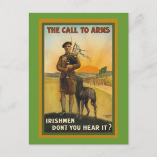 Irish Recrururuiting Poster Postkarte