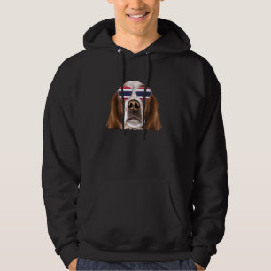Irish Red and White Setter Dog Thailand Flag Sungl Hoodie