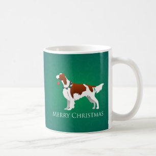 Irish Red and White Setter Frohe Weihnachtsgestalt Tasse