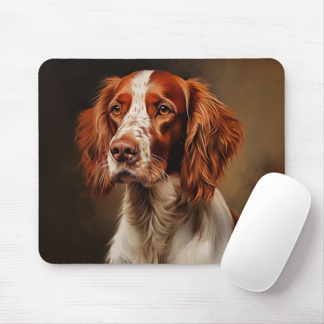 Irish Red and White Setter Mousepad (Mit Mouse)