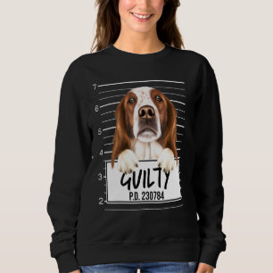 Irish-Red-and-White-Setter-Mugshot-schuldig-Hund Sweatshirt