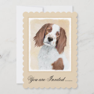 Irish Red and White Setter Painting - Original Art Einladung