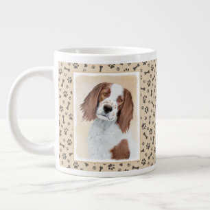 Irish Red and White Setter Painting - Original Art Jumbo-Tasse
