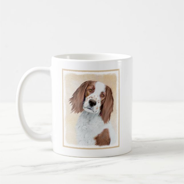 Irish Red and White Setter Painting - Original Art Kaffeetasse (Links)