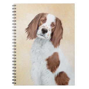 Irish Red and White Setter Painting - Original Art Notizblock