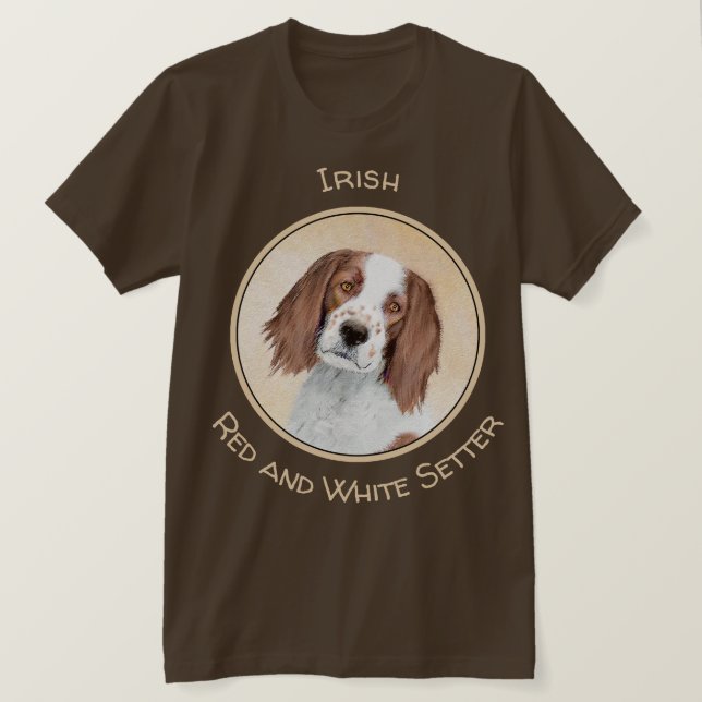 Irish Red and White Setter Painting - Original Art T-Shirt (Design vorne)