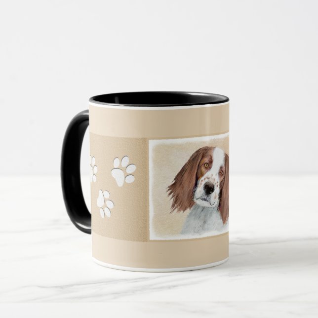 Irish Red and White Setter Painting - Original Art Tasse (Vorderseite Links)