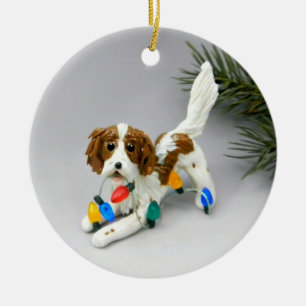 Irish Red and White Setter Weihnachtsdekoration Keramik Ornament