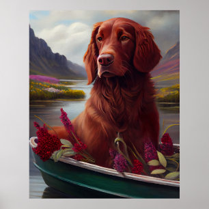 Irish Red on a Paddle: Ein Landschaftliches Abente Poster