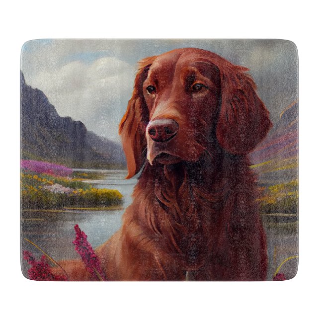 Irish Red on a Paddle: Ein Landschaftliches Abente Schneidebrett (Vorderseite)