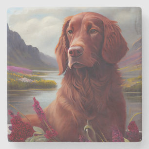 Irish Red on a Paddle: Ein Landschaftliches Abente Steinuntersetzer