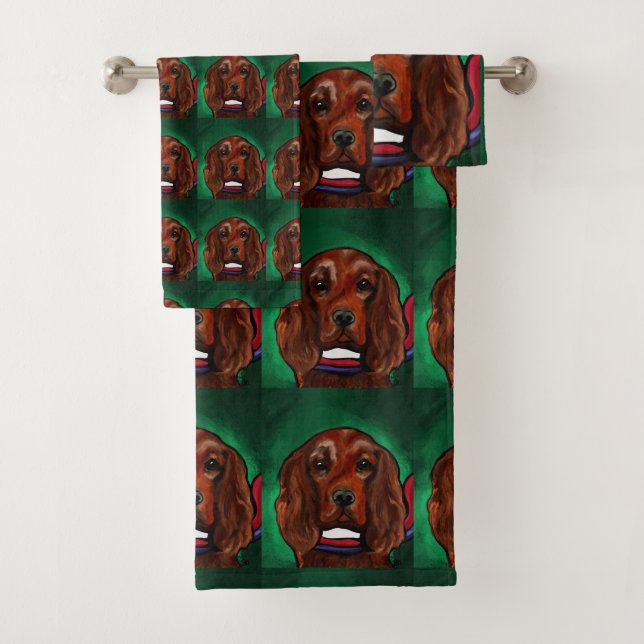 Irish Red Setter Badhandtuch Set (Insitu)