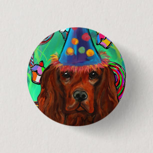 Irish Red Setter Button