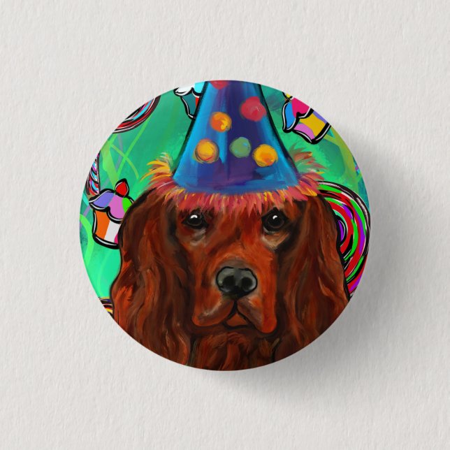 Irish Red Setter Button (Vorderseite)