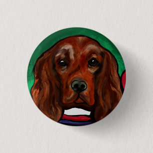 Irish Red Setter    Button