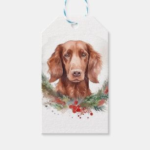 Irish Red Setter Christmas Wreath Festivals Geschenkanhänger