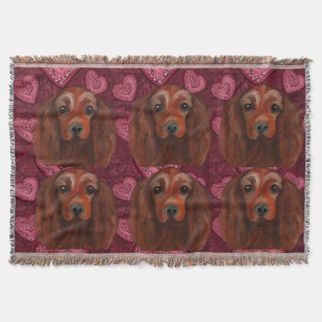 Irish Red Setter Decke (Vorderseite)
