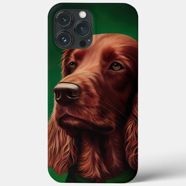 Irish Red Setter Dog in St. Patrick's Day Dress Case-Mate iPhone Hülle (Rückseite)