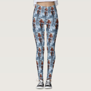 Irish Red Setter Dog Riding Motorrad Weihnachten Leggings