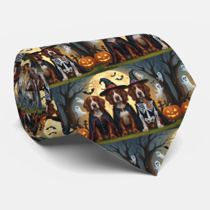Irish Red Setter Dogs Pumpkin Halloween Funny Krawatte