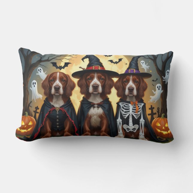 Irish Red Setter Dogs Pumpkin Halloween Funny Lendenkissen (Vorderseite)