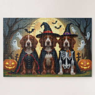 Irish Red Setter Dogs Pumpkin Halloween Funny Puzzle
