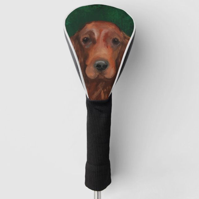 Irish Red Setter Golf Headcover (Vorderseite)